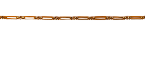 Gold chain on a white background