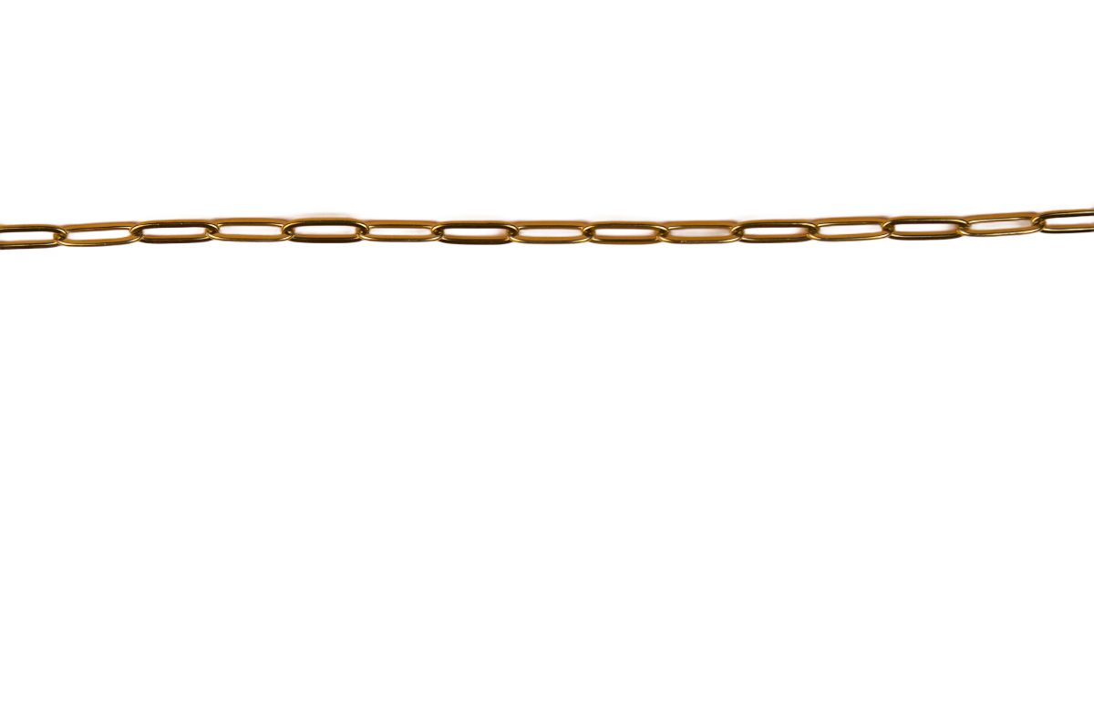 Gold chain on a white background